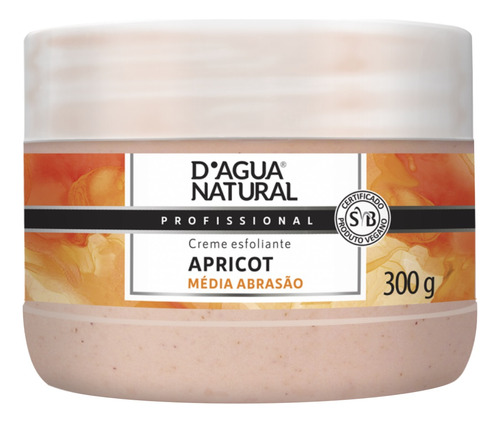 Creme Esfoliante Média Abrasão Apricot 300g Dágua Natural