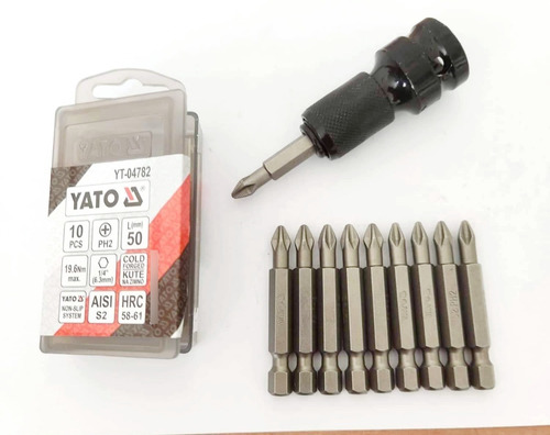 Imagen 4 de 7 de Pistola Inalámbrica Yato + Adaptador + Puntas Atornillar.