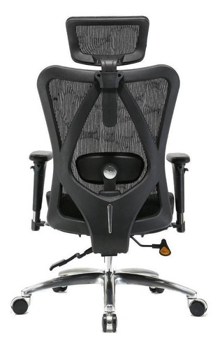 Silla de escritorio Túsilla.cl Salónica ergonómica negra con tapizado de malla