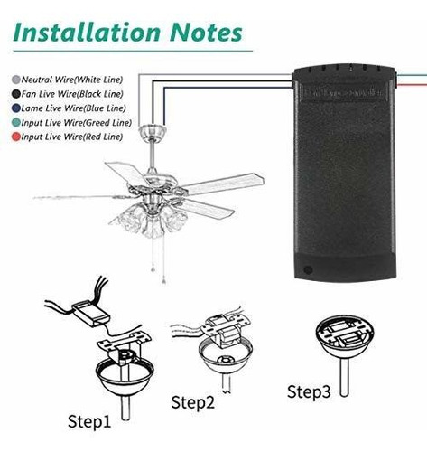 Universal Ceiling Fan Lamp Remote, How To Wire A Ceiling Fan Remote Control