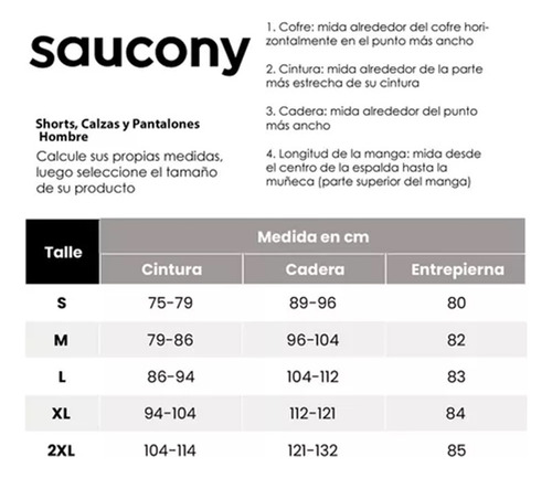 Short Hombre Running Deportivo Saucony Calza 2 En 1 Bolsillo