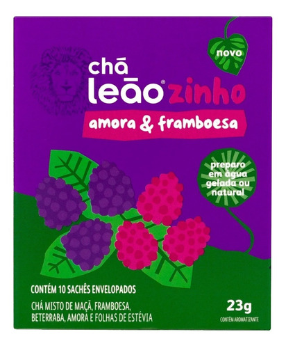 Chá Leãozinho Água Gelada - Amora E Framboesa 10 S L
