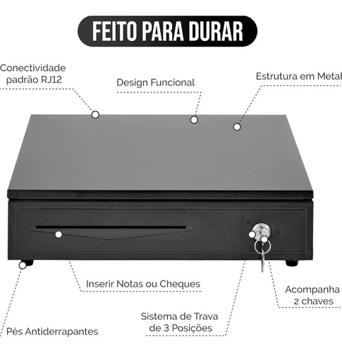 Caixa Registradora De Dinheiro - Modelo Automática E Manual