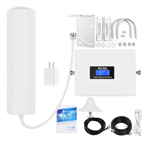 Kit Amplificador Señal Celular Repetidor Tri-banda Antena Om