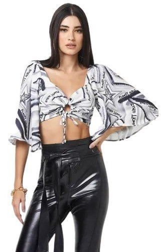 Top Cropped Estrela E Letreiro - Planet Girls