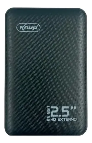 HD Externo Portátil Knup 1TB USB 3.0 Preto para PC e Consoles