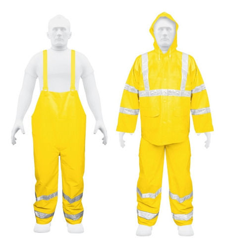 Conjunto Impermeable Reflejante, Amarillo Talla A Elegir Pvc
