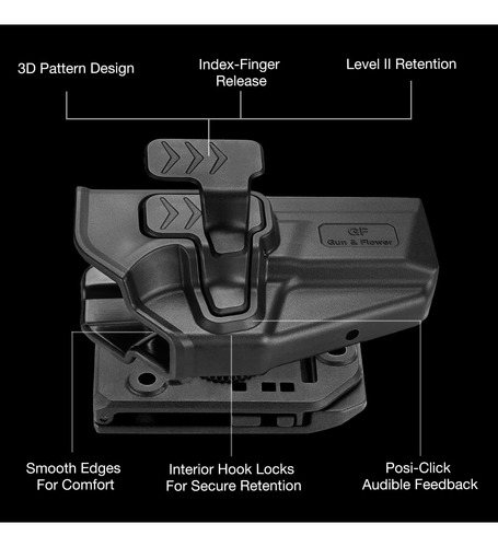 Funda Holster 9mm 380 Ez M & P Shield Kydex Owb Clip Ajustab