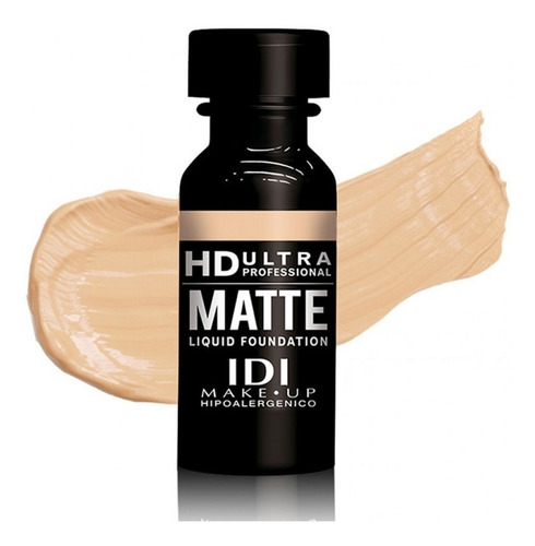 Base de maquillaje lĂquida IDI Make Up HD Ultra Matte tono 05 -buff beige