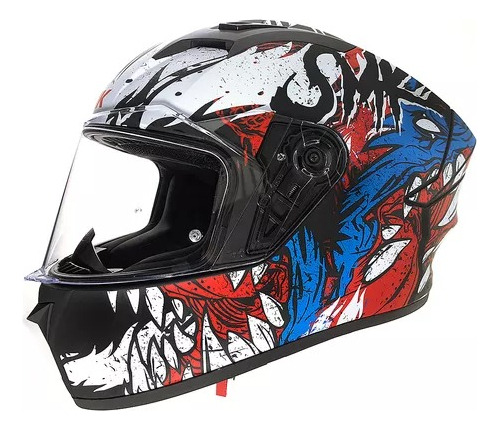 Casco Moto Integral Smk Stellar Grafica Werewolf Rpm1240