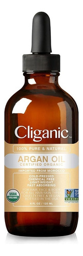 Cliganic Usda Orgánica De Aceite De Argán, 100% Puro 120 Ml