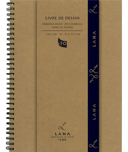 Caderno Hahnemuhle Lana Livre De Dessin Com Espiral A4