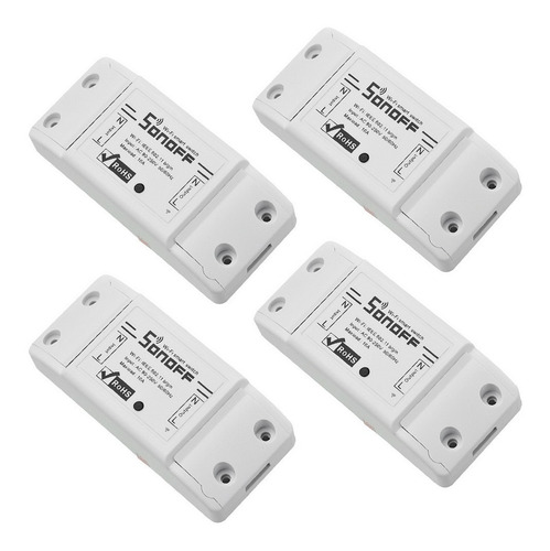 4 X Sonoff Inteligente Switch Diy Wifi Control Remoto Switch