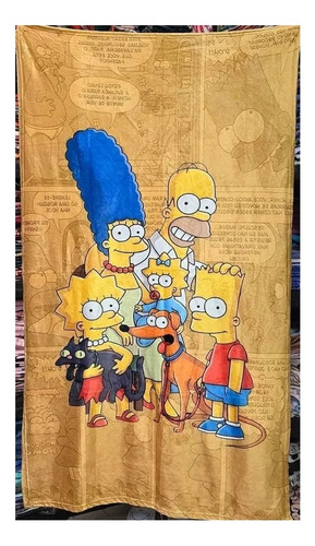 Frazada Cool Y Ultra Comoda Los Simpsons 1,60x1,10cm