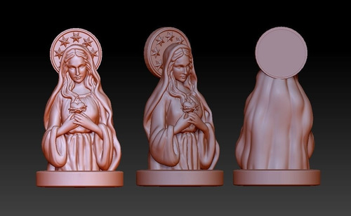 Escultura Virgen María Medio Cuerpo