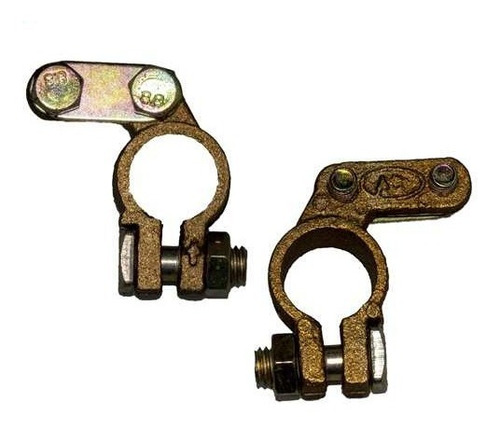 Imagen 1 de 1 de Bornes Batería Carros Bronce Cable Lateral Par