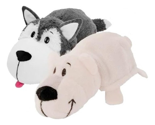 2x1 Flipazoo Peluche Oso Polar-husky 8 Pulgadas