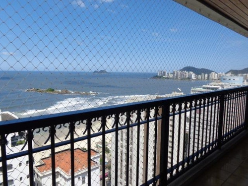 Imagem 1 de 16 de Guarujá Pitangueiras - Pé Na Areia - Linda Vista Mar - Lazer E 02 Vagas De Garagem - Ap2271 - 34708975