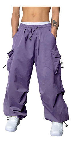 Pantalones Para Hombre Con Cintura Elástica Con Cordón Y Bol