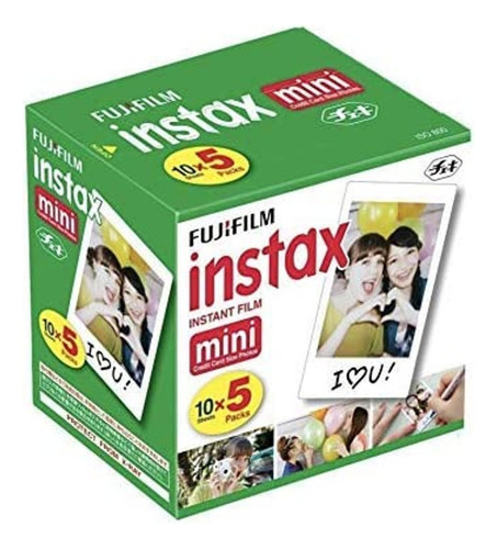 Película Instantánea Fujifilm Instax Mini Pack De 50 Hojas