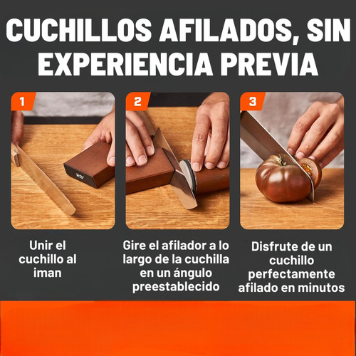 Afilador De Cuchillos Profesional De Diamante Marrón Oscuro