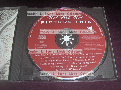 Wet Wet Wet Picture This Cd Europeo Mercury 1995 (Usado)