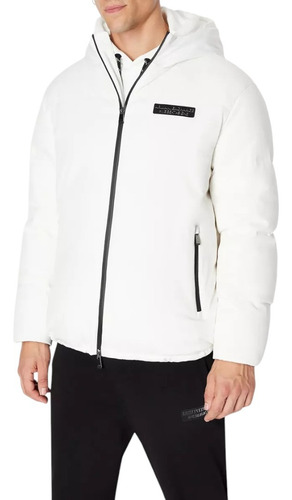 Chamarra Armani Exchange Blanca Para Hombre - Original