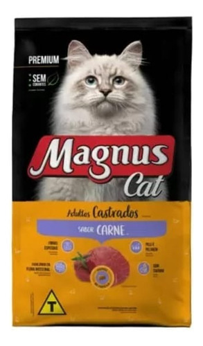 Ração Magnus Cat / Gatos Adultos Castrados Sabor Carne 2,5kg