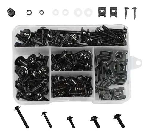 Tornillos De Fijación Para Parabrisas De Moto - M4, M5, M6, Para Montar En Pozos De Goma, Color Negro