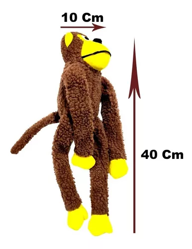 Brinquedo Macaco Pelúcia Kelev Jambo Tam G Para Cães Cor Marrom