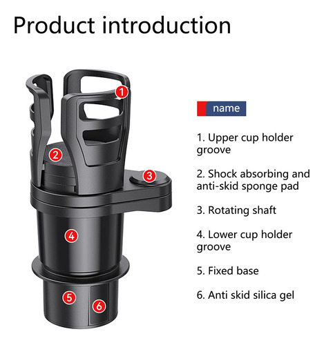 Adaptador Expansor De Vasos Para Coche, Vaso De Agua Y Bebid