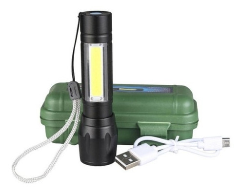 Linterna Tactica Led Militar Recargable Zoom Usb 