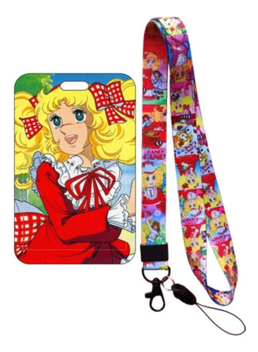 Lanyard Candy Candy Cinta Colgante + Portacredencial Anime