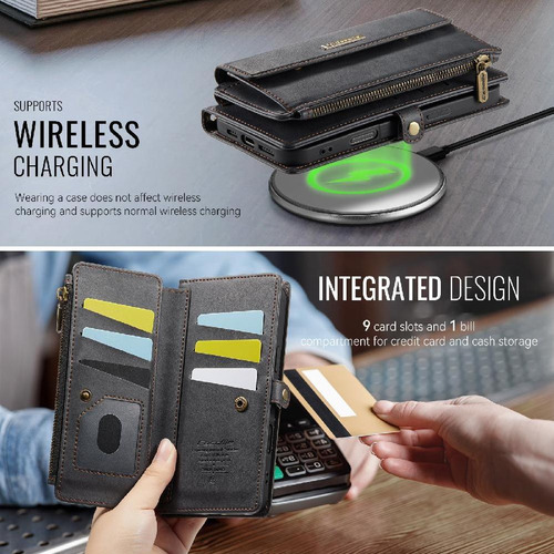 Capa Tipo Carteira Para iPhone 11 Pro Max Em Couro Pu Removí