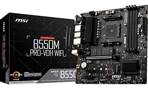 Tarjeta Madre Msi B550m Pro-vdh Wifi Am4 Ddr4 Micro Atx