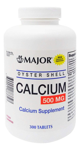 Major, Oyster Shell Calcio 500mg 300 Comprimidos