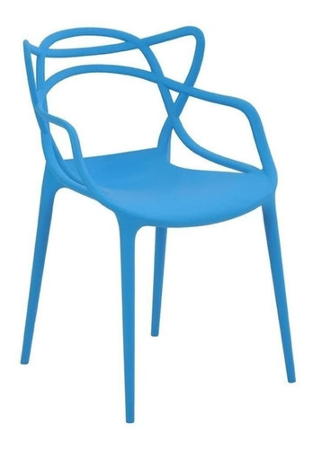 Cadeira de jantar Rivatti Allegra, estrutura de cor  azul, 1 unidade