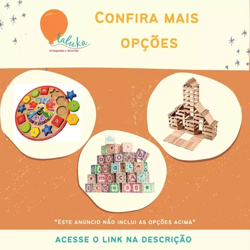 Brinquedo Educativo Relógio Pedagógico Presente para Criança 4 anos