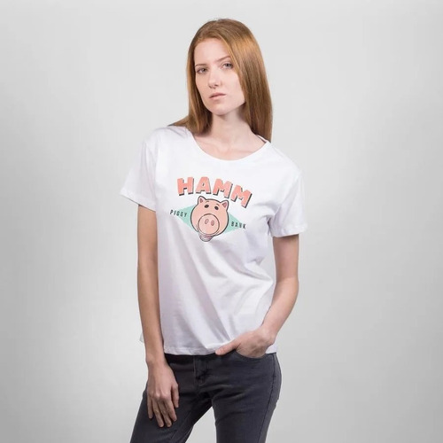 Imagen 2 de 4 de Hamm Mujer Playera Toy Story Disney Pixar Puerquito