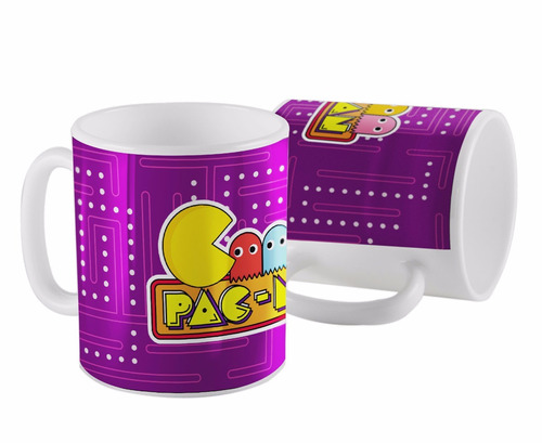 Taza Pacman 2 Juego Arcade Family Games Retro