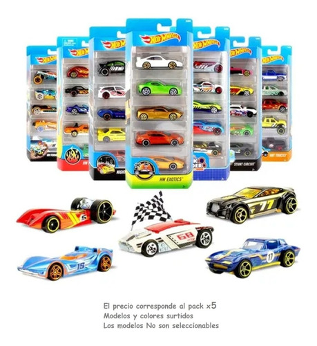 Juguetes Autos Hot Wheels Pack X5 Original Mattel Babymovil