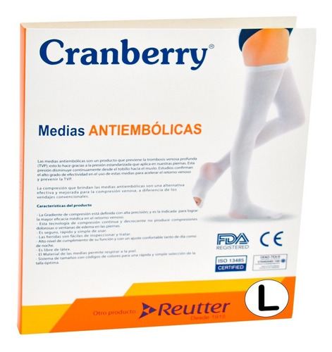 Medias Antiembólicas Talla L Cranberry