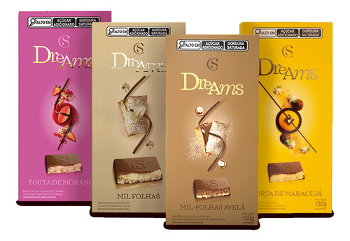 Kit 10 Tablete Dreams 130g Cacau Show Atacado Revenda Choco
