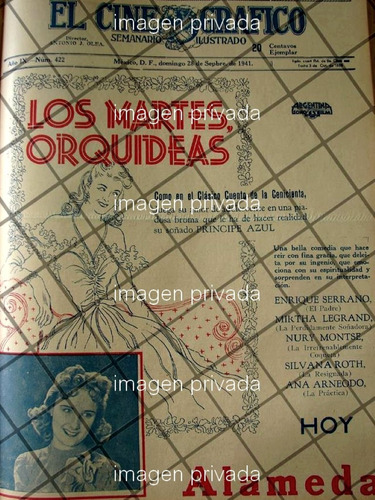 Afiche Retro Pelicula Los Martes Orquideas 1941