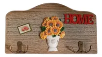 Comprar Porta Llaves Madera  Llavero Pared Home Girasoles 22 X 13 Cm
