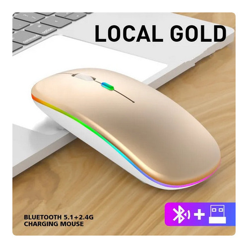 Mouse Inalambrico Recargable Usb Bluetooth Pc Apple Android