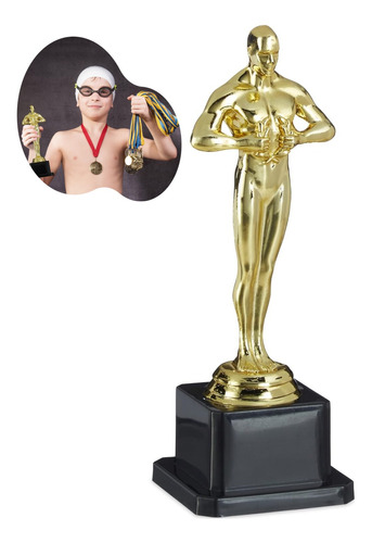 Hollywood Estatuilla Oscar,corona De Ganador,niños Trofeo