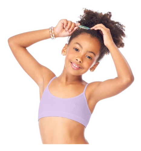 Imagem 5 de 5 de Kit 5 Sutiã Infantil Menina Top Básico Confortável