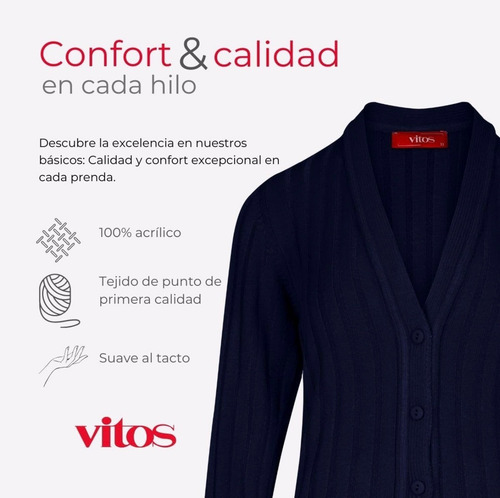 Suéter Vitos Cuello En V Para Mujer Talla 36