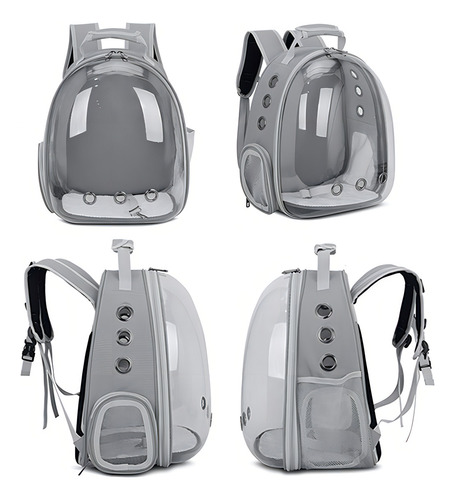 Mochila para mascotas con vista panorámica para perros, gatos y perros de hasta 6 kg, color rojo